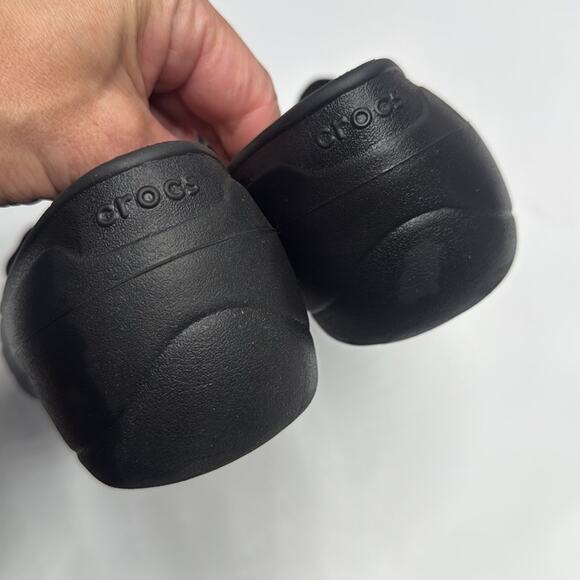 Crocs Juneau Black Loafer Lightweight Comfort Shoes Croclite S-305 Sz 10 - Picture 6 of 9